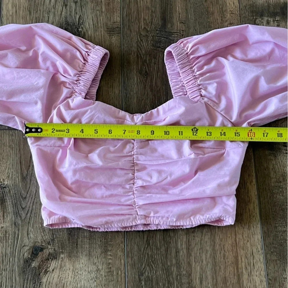 Abercrombie & Fitch Women’s Puffed Sleeve Top Pink Size Small - Picture 8 of 10
